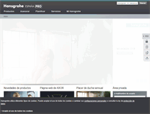 Tablet Screenshot of pro.hansgrohe.es